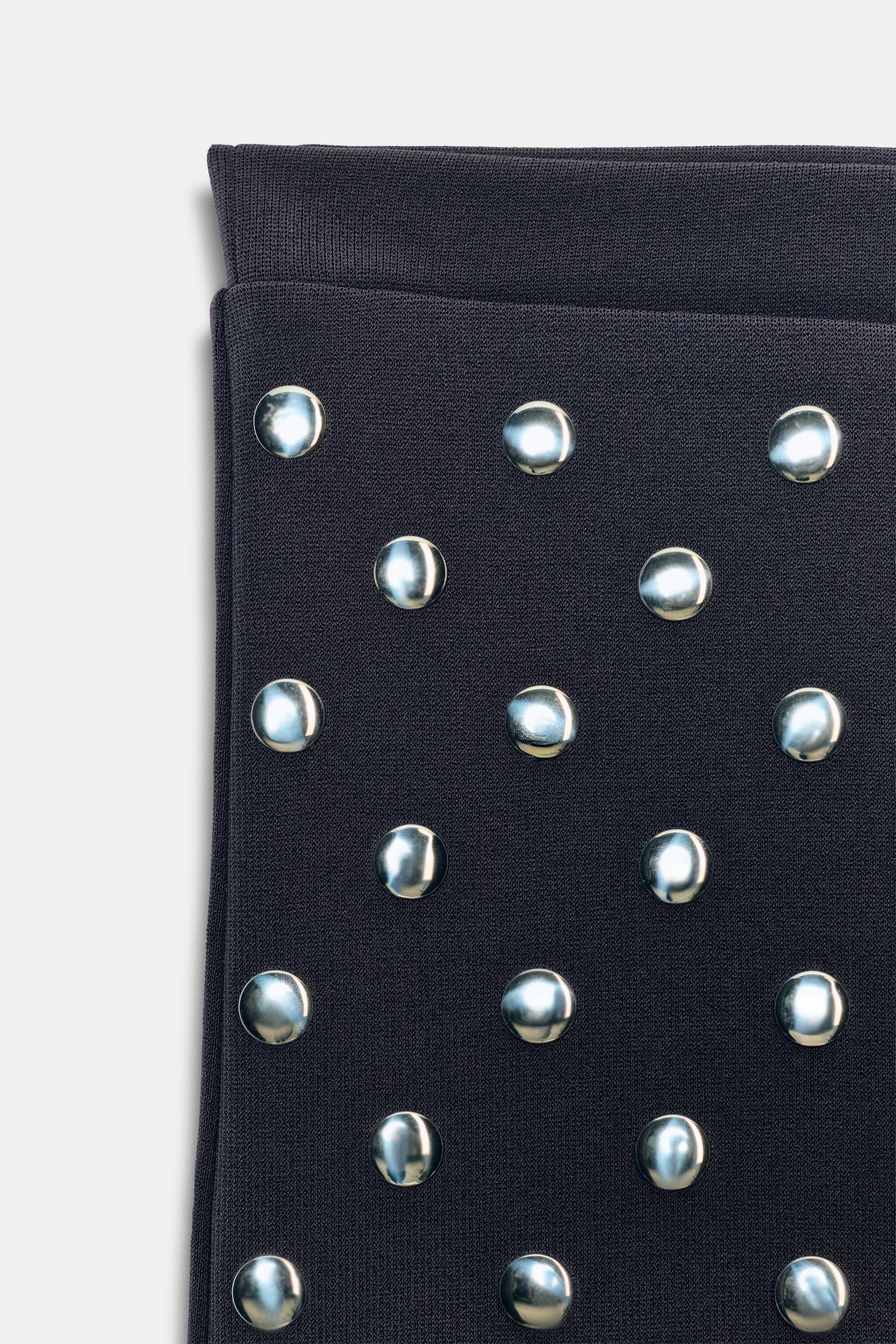 STUDDED MINI SKIRT